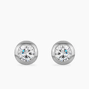 Kerry 2ct CZ White Gold Rhodium Stud Earrings