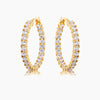 18k Gold Plated Eternity Hoop Earrings