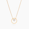Gold Plated Sterling Silver Floating CZ Necklace