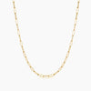 18" Gold Plated Linked Petite Paperclip Chain Necklace