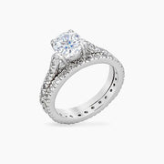 Sydney 3.5ct CZ White Gold Rhodium Engagement Ring Set