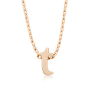 Alexia Rose Gold Pendant T Initial Necklace