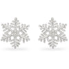 Hannah 0.5ct CZ White Gold Rhodium Snowflake Stud Earrings