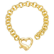 Karmin 14k Gold Heart Link Bracelet