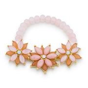 Fiona Pink Stretch Floral Bracelet