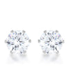 Reign 3.4ct CZ White Gold Rhodium Stainless Steel Stud Earrings