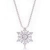 Contemporary CZ Snowflake Necklace