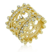 Cassandra Crystal 14k Gold Filigree Ring