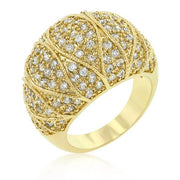 Gracie 1.2ct CZ 14k Gold Cocktail Dome Ring