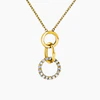 Beth 1.7ct CZ 14k Gold Classic Pendant Necklace