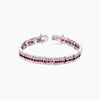 Nora 51ct Ruby CZ White Gold Rhodium Statement Tennis Bracelet