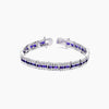 Nora 51ct Amethyst CZ White Gold Rhodium Statement Tennis Bracelet