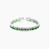 Nora 51ct Emerald CZ White Gold Rhodium Statement Tennis Bracelet