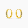 Missy 0.3ct CZ 14k Gold Mini Hoop Earrings