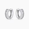 Ashlee 0.8ct CZ White Gold Rhodium Channel Set Hoop Earrings