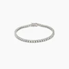 Silvertone Finish Victorian Cubic Zirconia Tennis 8 Inch Bracelet