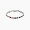 Ruby Red Cubic Zirconia Tennis Bracelet