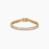 Princess Cut CZ Gold Tone Tennis Bracelet