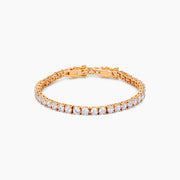 17.6 Ct Gold Plated Tennis Bracelet with Shimmering Round CZ