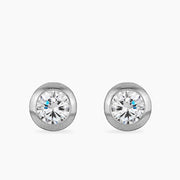 Kerry 2ct CZ White Gold Rhodium Stud Earrings