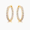 18k Gold Plated Eternity Hoop Earrings