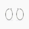 Yasmin White Gold Rhodium Medium Hoop Earrings