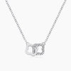.21 Ct Rhodium Necklace with Floral Links