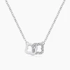 .21 Ct Rhodium Necklace with Floral Links