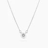 Sterling Silver Mini Bezel CZ Necklace