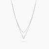 Delicate Layered Chevron Sterling Silver Necklace