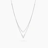 Delicate Layered Chevron Sterling Silver Necklace