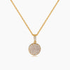 Gold Plated Necklace with CZ Disk Pendant