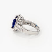 Diana 8ct Sapphire CZ White Gold Rhodium Ring