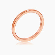 2 mm IPG Rose Goldtone Stainless Steel Wedding Band