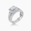 Marilyn 3.9ct CZ White Gold Rhodium Ring Set