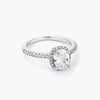 Josie 2.3ct CZ White Gold Rhodium Vintage Micro Pave Engagement Ring