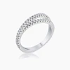 Mara 0.4ct CZ White Gold Rhodium Intertwined Simple Ring