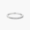 Rina 0.11ct CZ Rhodium Plated Delicate Band Ring