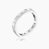 .23Ct Rhodium Plated Cz Speckled Square Shaped Stackable Band