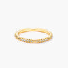 .42Ct Dainty 18k Gold Plated Micro Pave CZ Stackable Eternity Ring