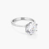 3.5 Carat CZ Rhodium Classic Solitaire Ring