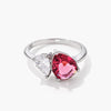 2.75ct Clear & Rose Pink Toi et Moi CZ Ring