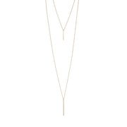 0.13ct CZ Gold Layered Drop Necklace