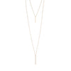0.13ct CZ Gold Layered Drop Necklace