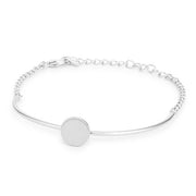 Silver Simple Circle Bracelet