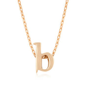 Alexia Rose Gold Pendant B Initial Necklace