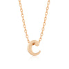 Alexia Rose Gold Pendant C Initial Necklace