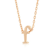 Alexia Rose Gold Pendant F Initial Necklace