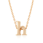 Alexia Rose Gold Pendant H Initial Necklace