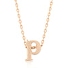 Alexia Rose Gold Pendant P Initial Necklace
